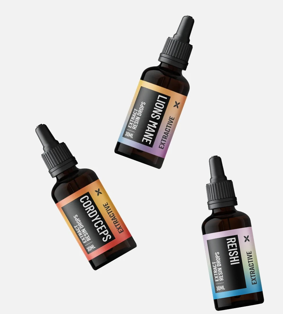 Biohacker Mushroom Superset - Lions Mane, Cordyceps and Reishi Liquid Extracts